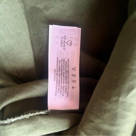 NWT Primark Maxi olive green cotton kaftan/cover- up 10 - Picture 6 of 11